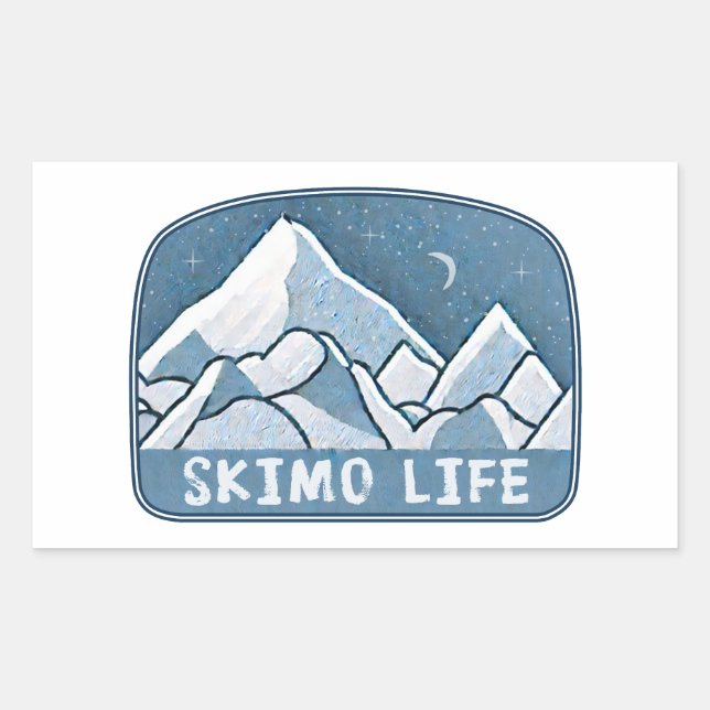 Sticker Rectangulaire Vie Skimo (Devant)