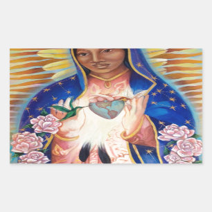 Sticker Rectangulaire Vierge Marie - Notre-Dame De Guadalupe