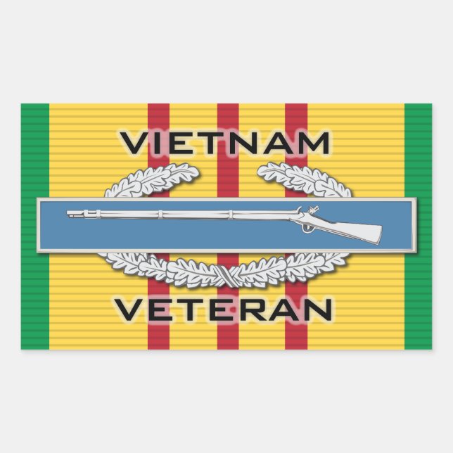 Sticker Rectangulaire Vietnam Vet CIB (Devant)