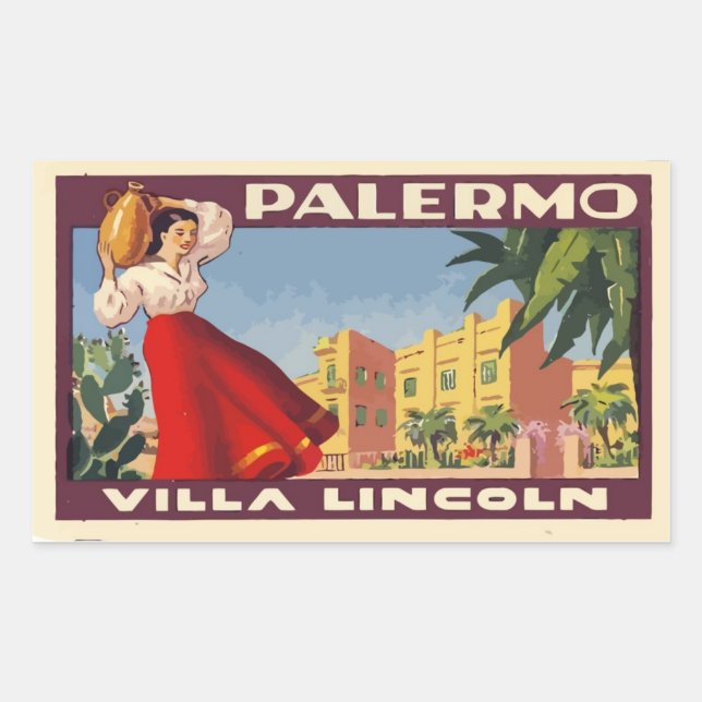 Sticker Rectangulaire Villa Lincoln (Palermo - Italy) (Devant)