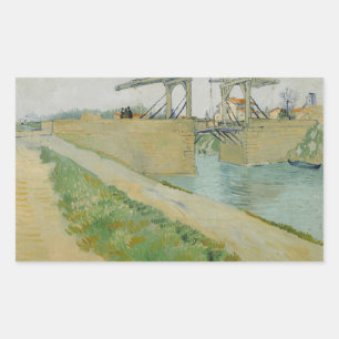 Sticker Rectangulaire Vincent van Gogh - Le pont des Langlois