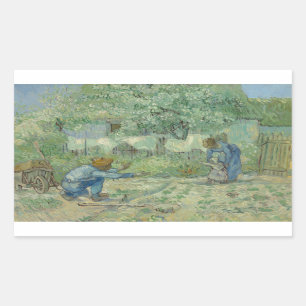 Sticker Rectangulaire Vincent van Gogh - Les premières étapes, après Mil