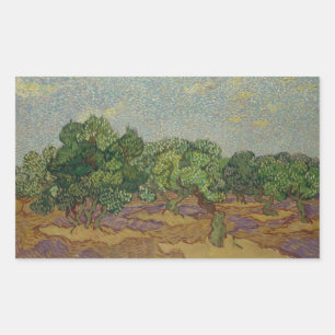Sticker Rectangulaire Vincent van Gogh - Olive Trees