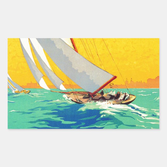Sticker Rectangulaire Vintage (Devant)