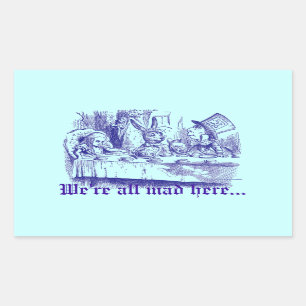 Sticker Rectangulaire Vintage Alice au pays des merveilles