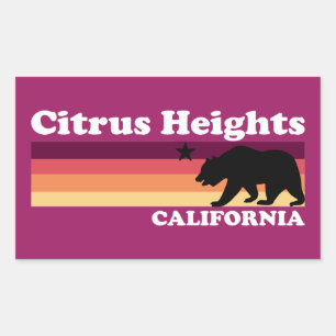 Sticker Rectangulaire Vintage Citrus Heights Californie