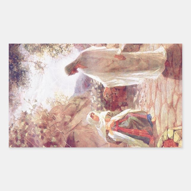 Sticker Rectangulaire Vintage : pâques - (Devant)