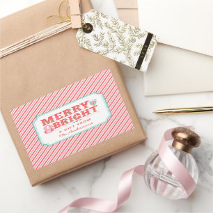 Sticker Rectangulaire Visage Père Noël joyeux Joyeux et lumineux