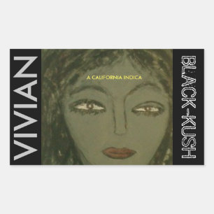 STICKER RECTANGULAIRE VIVIAN NOIR KUSH