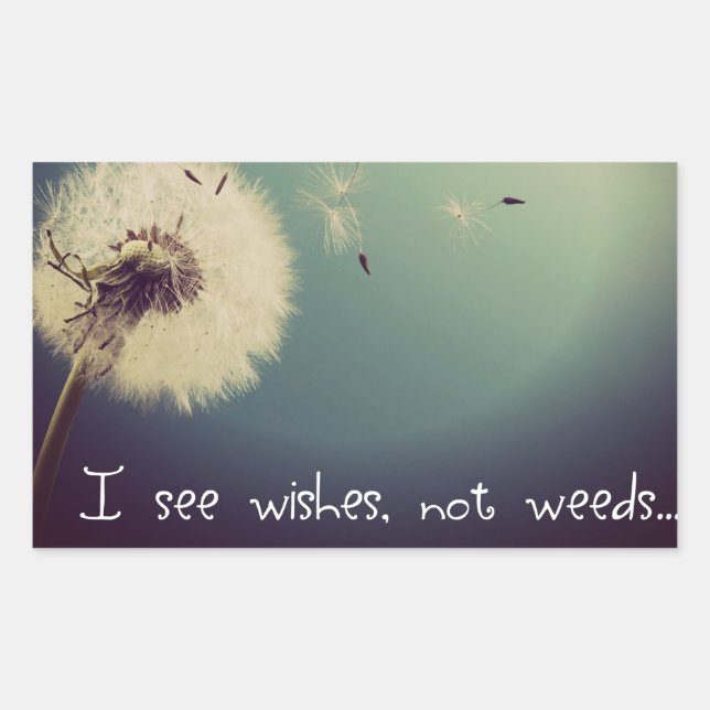 Sticker Rectangulaire Voeux de Dandelion (Devant)