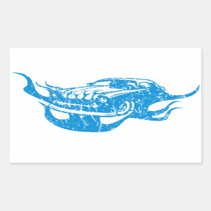 Sticker Rectangulaire Voiture de course Vintage Street