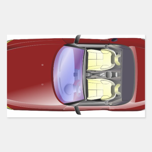 Sticker Rectangulaire Voitures colorées (Devant)