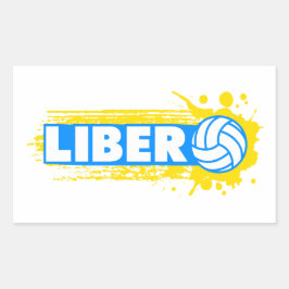 Sticker Rectangulaire Volleyball de Libero