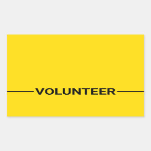 Sticker Rectangulaire Volontaire jaune vierge