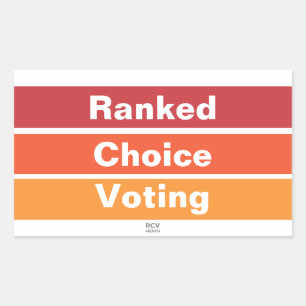 Sticker Rectangulaire Vote à Choix Classé 3 Bandes