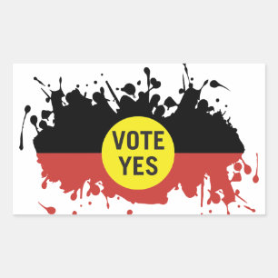Sticker Rectangulaire Vote Oui Voix autochtone au Parlement