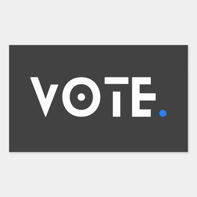 Sticker Rectangulaire Vote Période bleue (Devant)