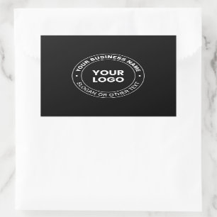 Sticker Rectangulaire Votre logo   Texte et éléments modernes modifiable