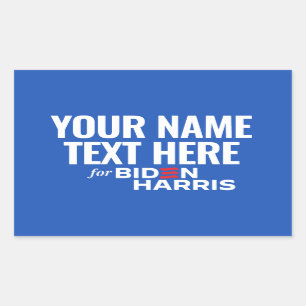 Sticker Rectangulaire Votre texte ici pour Biden Harris 2024