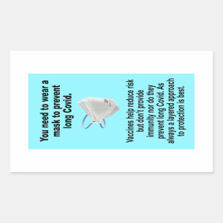 Sticker Rectangulaire Vous devez porter un masque pour éviter les autoco