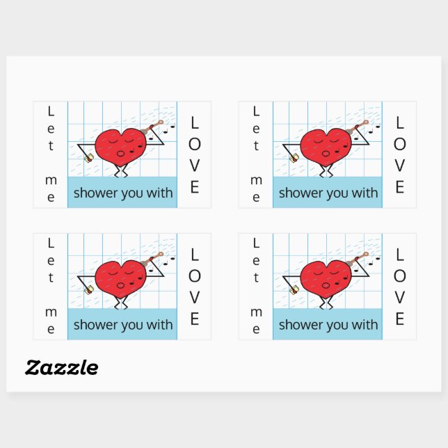Sticker Rectangulaire Vous faire douter avec amour : (Feuille)