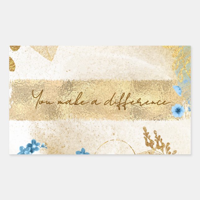 Sticker Rectangulaire Vous faites une différence (Devant)
