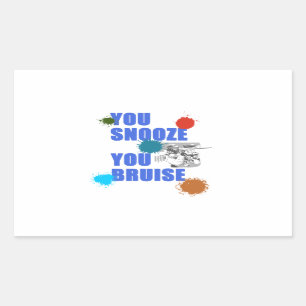 Sticker Rectangulaire Vous sommeillez vous cadeau de Woodsball de
