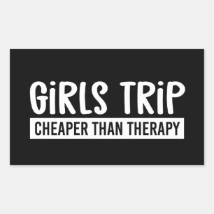 Sticker Rectangulaire Voyage entre filles moins cher que la thérapie Vac