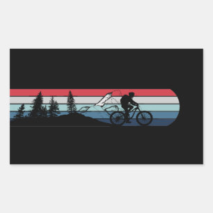 Sticker Rectangulaire VTT Downhill Vélos de Montagne