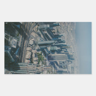 Sticker Rectangulaire Vue de Burj Khalifa, Dubaï