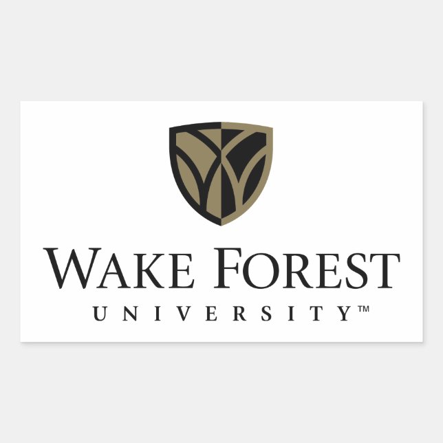 Sticker Rectangulaire Wake Forest University Wordmark (Devant)