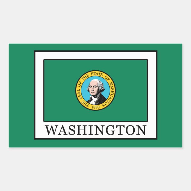 Sticker Rectangulaire Washington (Devant)