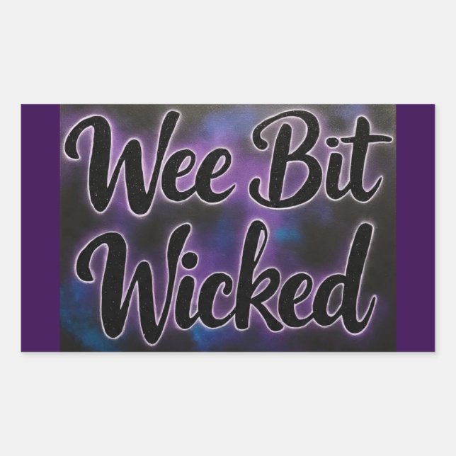 Sticker Rectangulaire WeeBitWicked (Devant)