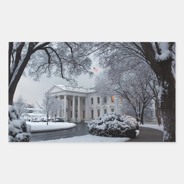 Sticker Rectangulaire White House (Devant)