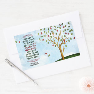 Sticker Rectangulaire William Gladstone Citation Inspirationnelle "Bonhe