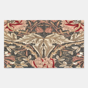 Sticker Rectangulaire William Morris Honeysuckle Motif Vintage
