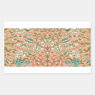 Sticker Rectangulaire William Morris Hyacinth Flower Rose Art