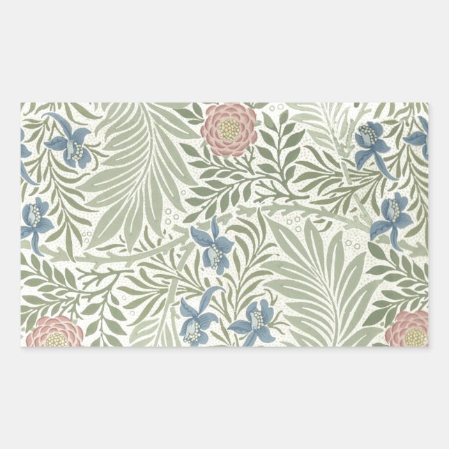 Sticker Rectangulaire William Morris Larkspur Fond d'écran floral (Devant)