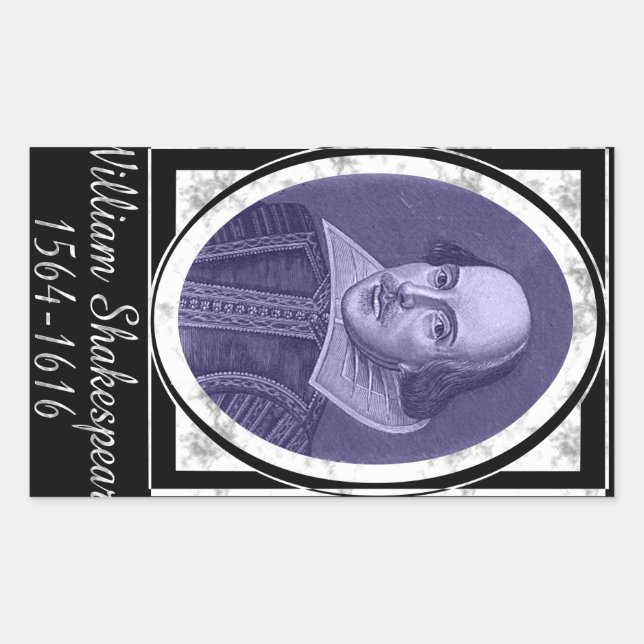 Sticker Rectangulaire William Shakespeare (Devant)