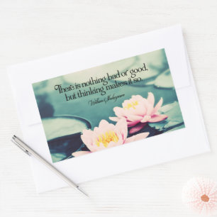 Sticker Rectangulaire William Shakespeare Citation Inspirationnelle "Pen