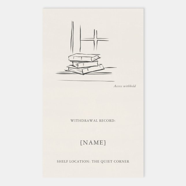 Sticker Rectangulaire Window Seat Ex Libris Bookplate -Library Label  (Créateur téléchargé)