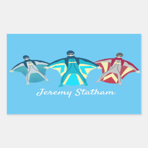 Sticker Rectangulaire Wingsuit Skydiving Thème