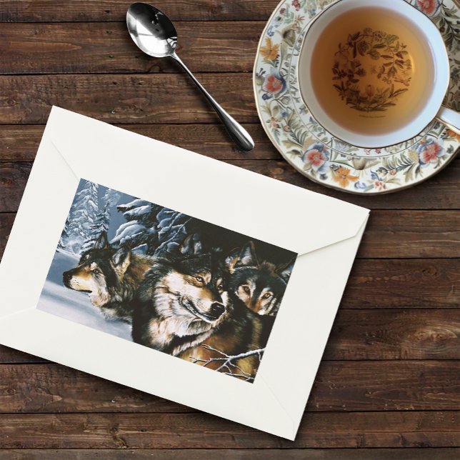 Sticker Rectangulaire Wolf Pack (Créateur téléchargé)