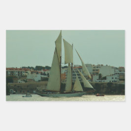 Sticker Rectangulaire Yacht classique