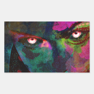 Sticker Rectangulaire yeux démons