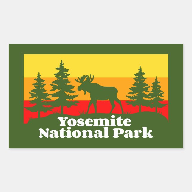 Sticker Rectangulaire Yosemite vintage (Devant)