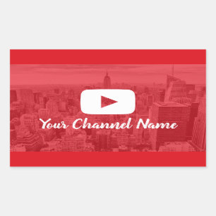 Sticker Rectangulaire Youtube Channel Custom Photo Youtuber