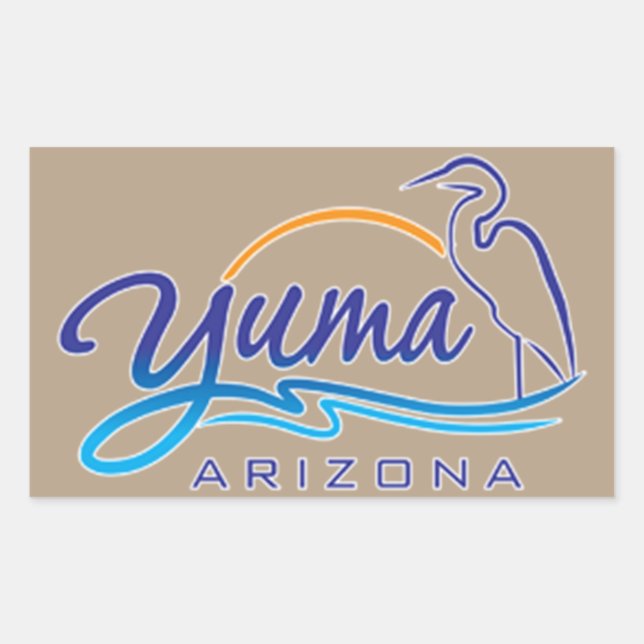 Sticker Rectangulaire Yuma, Arizona (Devant)