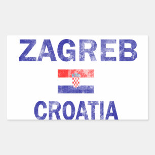 Sticker Rectangulaire Zagreb Croatie Designs