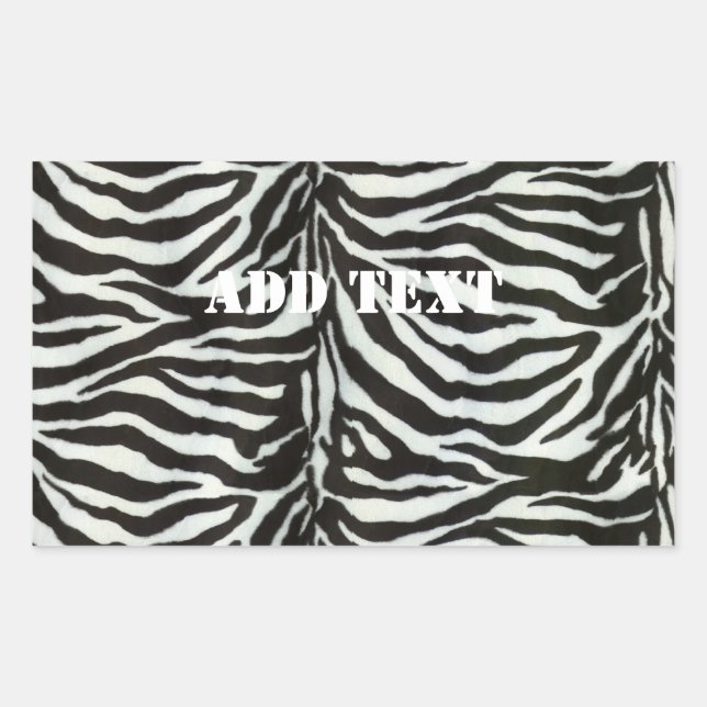 Sticker Rectangulaire Zebra Skin Camouflage Texture (Devant)